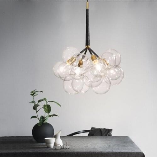 Postmodern minimalist creative living room dandelion chandelier glass ball restaurant cafe creative clothing store chandelier