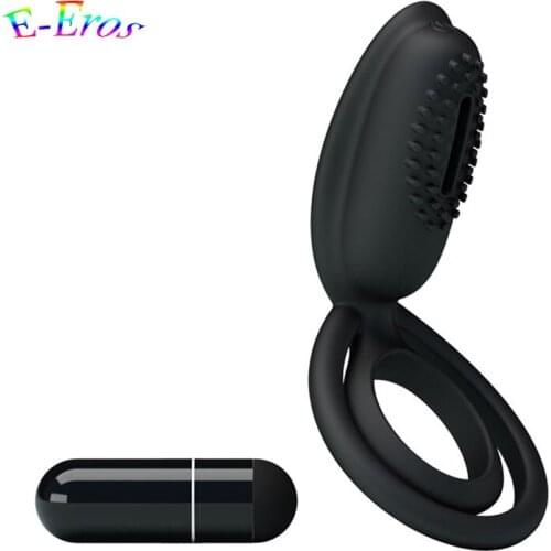ORISSI Sex Toys For Couple Clitoral Stimulation Cock Ring Vibrator Penis Sleeve Adult Pleasure Vibes Dual Ring Vibrator