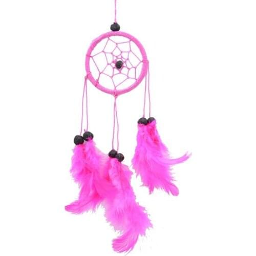 Modern Car Decorations Furry Pink Mini Dream Catcher Trap/ /- 6cm trinket baratija حلية орнаментальный