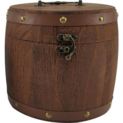 Vintage Tea Box Wooden Tea Bucket Portable Coffee Tea Bag Storage Holder Tea Box For Kitchen Cabinets Organizer