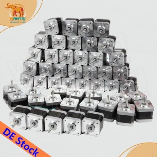 EUUS WORLD SHIP! Wantai 60PCS Nema 17 Stepper Motor 42BYGHW609 4000g-cm 40mm 1.7A 3D printer