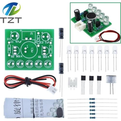 Sound Control LED Melody Lamp Electronic Production Kits Suite Voltage 3V-5.5V LED Sound Control DIY Kit FR-4 A Fiberglass Board