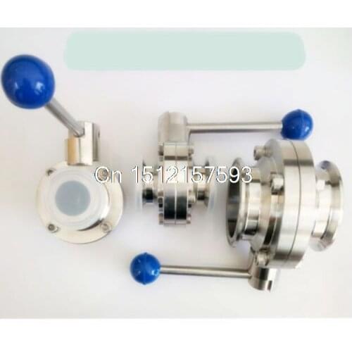 1 1/2" 38mm New Sanitary Butterfly Valve SS304 Tri-Clamp Beer Dairy Product