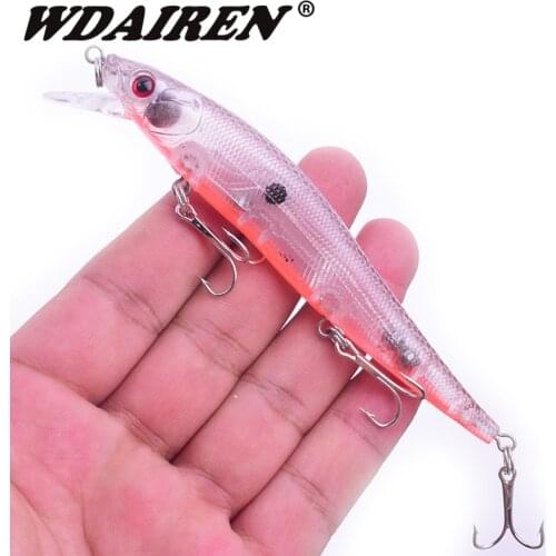 1Pcs Minnow Fishing Lure 11.5cm 13.5g Floating Artificial Hard Bait 3D Eyes Carp Jerkbait Crankbait Wobbler Fishing tackle