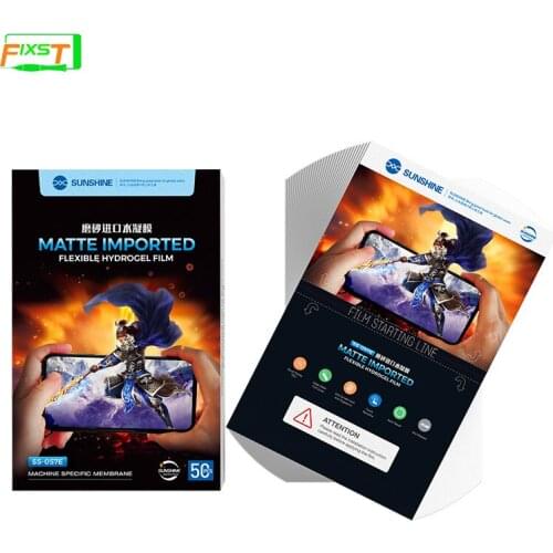 100Pcs SUNSHINE SS-057E Matte Flexible Hydrogel Sheets For Mobile Phone Screen Front Film SS-890C Cutting Machine With Code