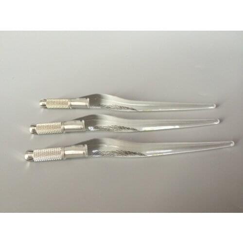 100Pcs Permanent Makeup Eyebrow Microblading Pen Tattoo Manual Pen Needles Cosmetic Blade Tattooing Supplies