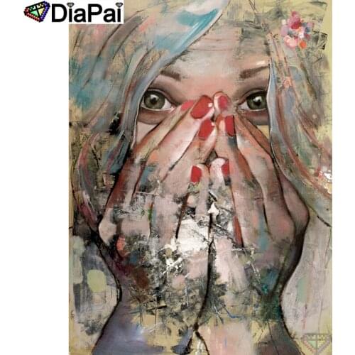 DIAPAI 5D DIY Diamond Painting "Oil painting beauty" Full Drill Resin Diamond Embroidery Cross Stitch Home Decor A25607