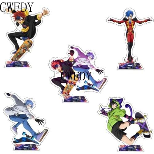 Anime SK8 The Infinity Keychain SK EIGHT LANGA MIYA Cartoon Transparent PVC Figure Stand Model Desktop Toy Llaveros For Students