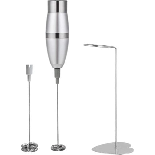 Cappucinos Latte Hot Chocolate Milk Frother Whisk Frothy Blender Holder, Stainless Steel, Cocoa Shaker - Art Stencils