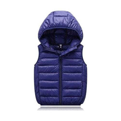 Children Hoodies Warm Down Jacket Baby Girls Outerwear Coats Kids Vest Boys Hooded Jackets Autumn Winter Thicken Waistcoats