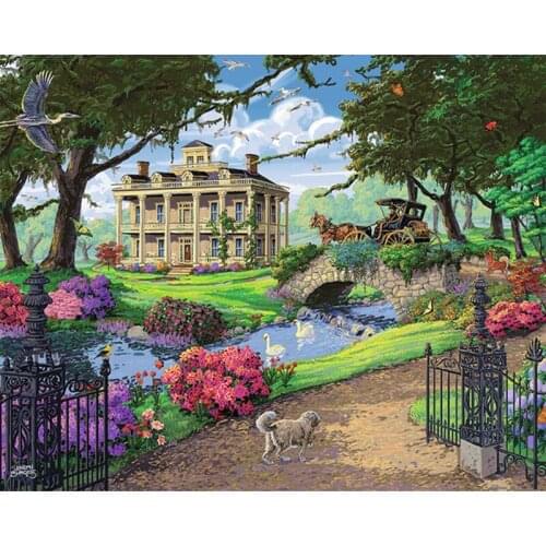 DIY Painting By Numbers Oil Coloring By Numbers Landscape Wall Art Canvas Picture Hand Painted Home Decoration Gift