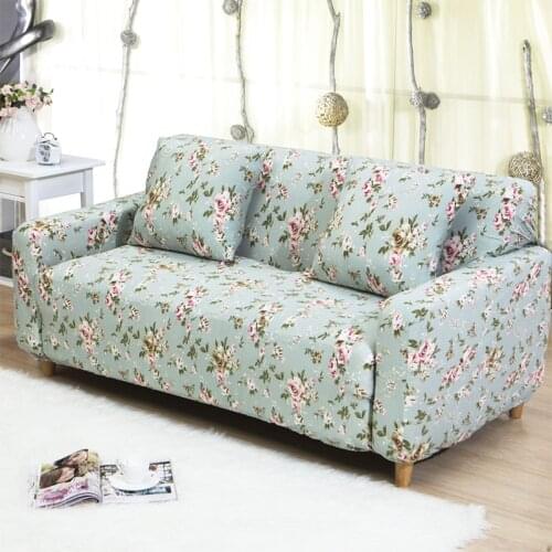 Elastic All-Inclusive Printing Small Rose Sectional Corner Sofa Cover Living Room 1 2 3 4 Seats, L Shape Needs To Buy 2