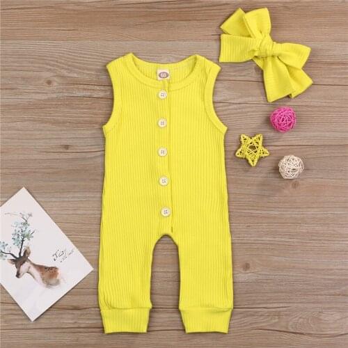 Faishion 2020 Summer Clothing Newborn Infant Baby Boy Girl Cotton Romper Plaid Jumpsuit Clothes Outfits Sleeveless Sunsuit 0-18M
