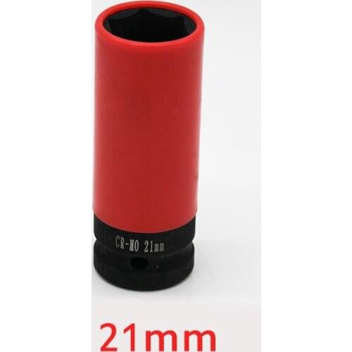 21 mm 1/2"Sleeve Wall Deep Impact Nut Socket Alloy Wheel Deep Impact Nut Socket Set