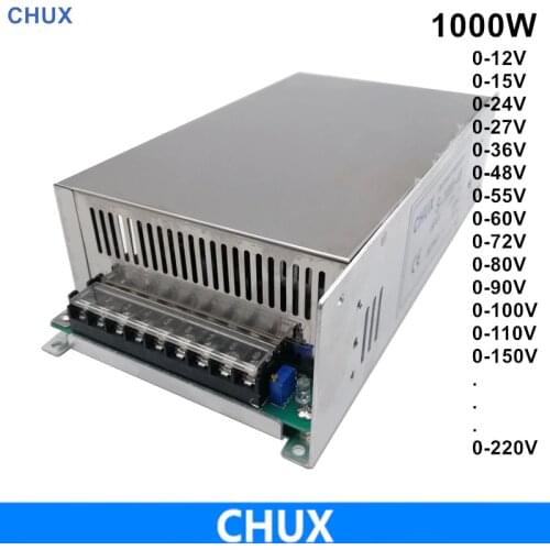 0-12V 24V 27V 36V 48V 55V 60V 72V 80V 90V 100V 110V 1000W Voltage Adjustable Switching Power Supply 220V Ac To Dc Power supply
