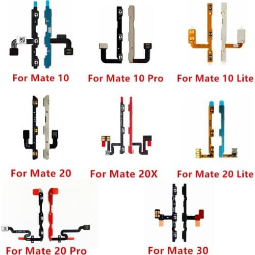 Switch Power ON OFF Button Flex Cable Ribbon For Huawei Mate 20 X 10 9 8 7 Pro Lite Max Mute Volume Key Repair Parts