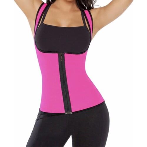 S - 5XL large plus size big women sweat enhancing waist cincher corset waist trainer sauna suit sexy vest shaper body E12
