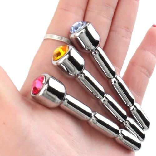 Metal Urethra Plug Male Masturbation Urethral Dilator Stainless Steel Penis Plug Urethral Sounding Rod Adult Sex Toys For Men