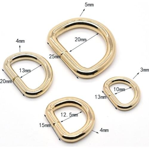 Metal Non-Welded D Ring Adjustable Buckle For Backpacks Straps shoes Bags Cat Dog Collar Dee Buckles DIY Accessoriess