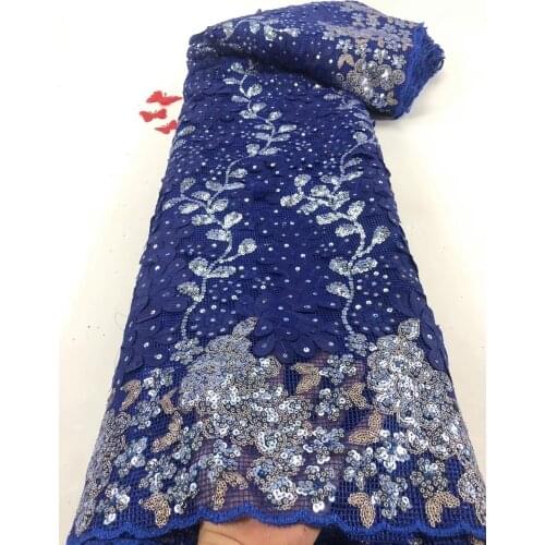 Nigeria French Open Lace Fabric 2021 Sequined African Tulle Lace Fabric High Quality Wedding Lace Fabric D4239