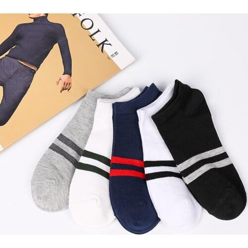 1 Pairs Mens Boat Socks Solid Color Cotton Socks Invisible Men Socks Spring And Autumn Thin Sports Male Socks