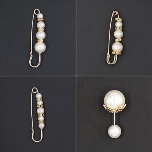 2019 Fashion New Gold Brooch Corsage Long Needle Pin Sweater Decorative For Women Shawl Shirt Collar Accessories XZ