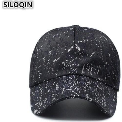 SILOQIN 2019 New Womens Ponytail Baseball Cap Adjustable Size Mens Streetwear Black Hat Snapback Caps For Men Hip-hop Hats