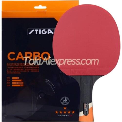 Ship in Original Box) STIGA 6 Star Table Tennis Racket with Rubber Stiga 6-Star Carbon Ping Pong Bat Gift Set