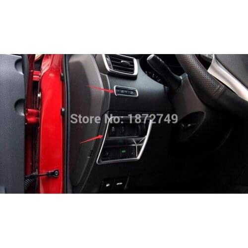 FIT 2014 2015 2016 FOR Nissan Rogue J11 2014Nis-X-TRAIL ROGUE T32 CHROME HEAD LIGHT LAMP SWITCH CONTROL COVER TRIM