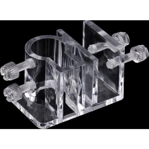 26mm Clear Acrylic Aquarium Fish Tank Water Pipe Hose Clip Tube Clamp Holder