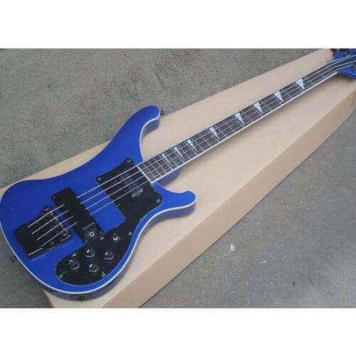 Factory Outlet-4 Strings Navy Blue Electric Bass with Black Pickguard,Rosewood Fretboard