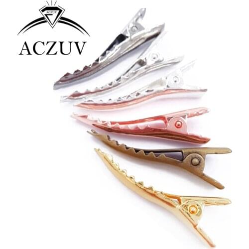 Silver/Gold/Rose Gold/Gunmetal/Bronze 35mm Metal Hair Clips For Women Barrette for Bows DIY Findings & Components Accessories