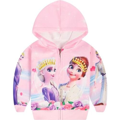 Disney Frozen Elsa 3D girls Sweatshirt Kids Hoodies Autumn and winter Clothes Long Sleeve Cartoon Children Clothing