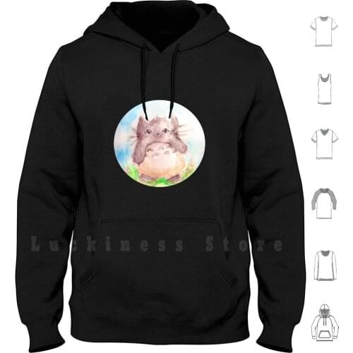 Totoro - Watercolors! hoodies long sleeve Watercolor Tonari No Totoro My Neighbor Tonari No Totoro My Neighbor Totoro