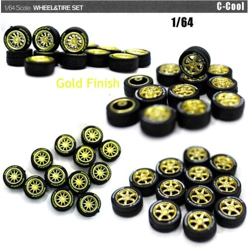 1:64 Model Car Tire Wheel Modified Diecasts Alloy Rubber Toy Vehicles General Model Of Car Accessories