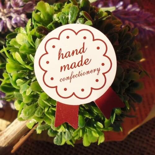 102pcs Medal Shape Handmade Scrapbooking Sealing Stickers Kraft Paper Labels, DIY Self-Adhesive Gift Sticker 3.5x2.7cm