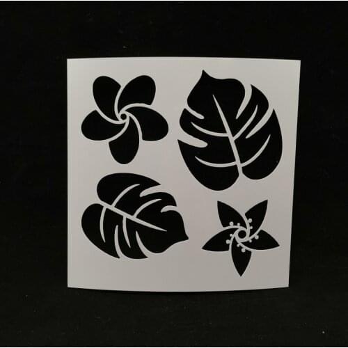 13*13 Leaves pvc Layering Stencils for DIY Scrapbooking/photo album Decorative Embossing DIY Paper Cards Crafts