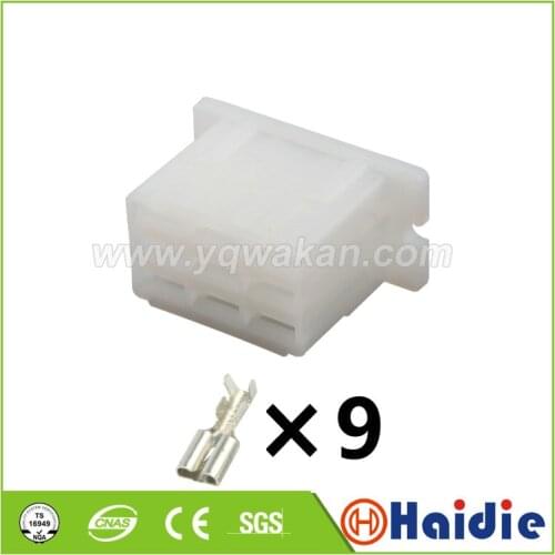 2sets 9pin auto electric motorcycle wiring harness cable unsealed connector