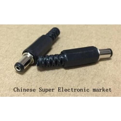 20pcs 2.1mm x 5.5mm male DC power plug Jack Adapter Connector Plastic Cover