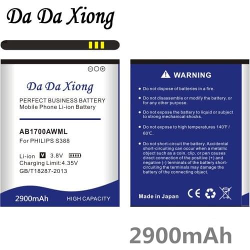 Da Da Xiong 2900mAh AB1700AWML Battery for PHILIPS S388 CTS388