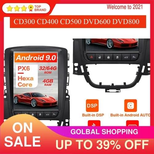 For Opel Astra J CD300 CD400 CD500 DVD600 DVD800 Android 9.0 Car GPS Navigation Stereo Head Unit Multimedia Player Radio Tape