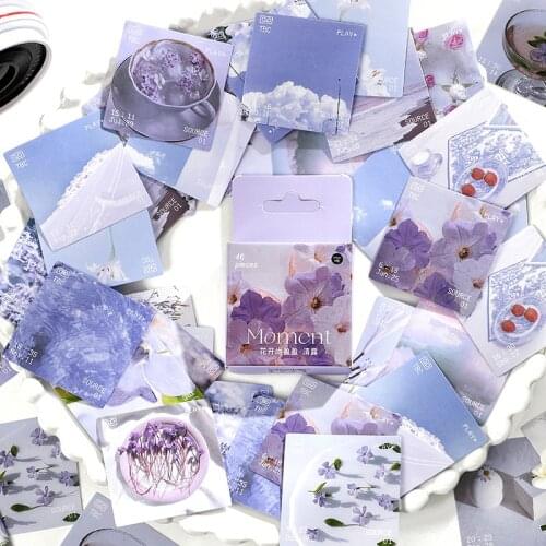 46 PCS Colored Fresh Plant Flower Decorative Stickers for Scrapbooking Diary Album Journal DIY Crafts Stationery Supplies