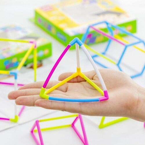 Children puzzle puzzle student geometry jigsaw frame tower building three dimensional model stationery school teaching aids