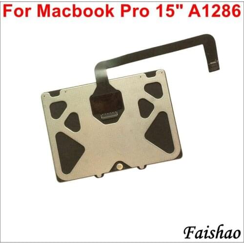 Faishao 5pcs/lot New For Apple Macbook Pro 15'' A1286 Trackpad Touchpad with Flex Cable 2009 2010 2011 2012 Year Replacement