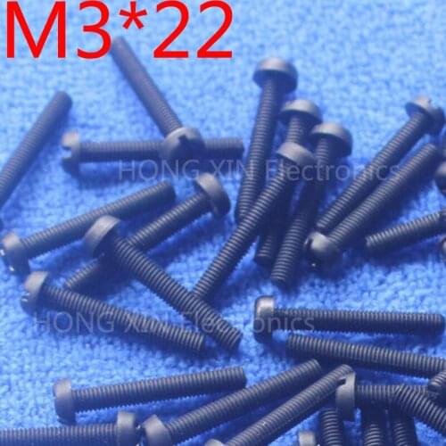 M3*22 22mm 1 pcs black Round Head nylon Screw plastic screw Insulation Screw brand new RoHS compliant PC/board DIY hobby etc