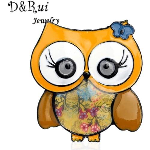 Cute Cartoon Owl Brooch Pin Jewelry Teen Girls Coat Dress Brooches Pins for Women Fashion Animal Bird Accessories Best Friends