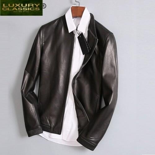 Men Jacket Genuine Leather Autumn Spring Clothes 2021 Fashion Streetwear Motorcycle Real Sheepskin Coat Chaqueta 71DK090