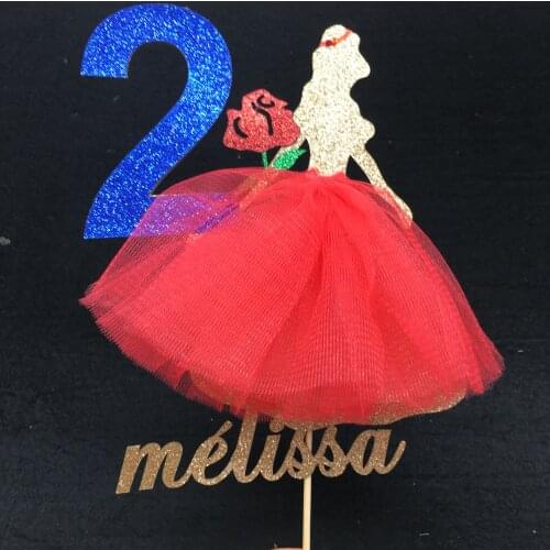 Customize name age Elena of Avalor Princess Party Centerpiece pick fairy birthday party cake toppers baby shower toppers