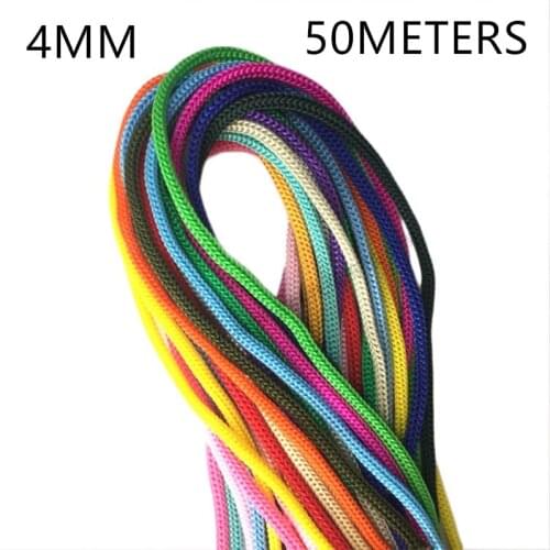 4MM Diameter Nylon Rope Outerdoor Exercise Garden Supplies Decorative Thread For Shoelaces Clothes Bags DIY Craft Clothesline