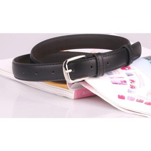 Womens new gold square buckle skinny waist belt ladies soft belt jeans belt PY83